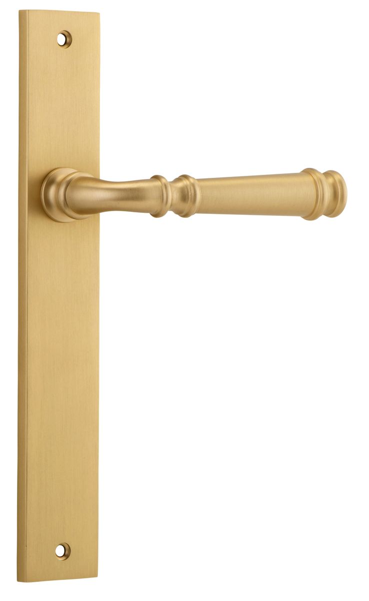 13206 - Verona Lever - Rectangular Backplate - Brushed Brass - Passage