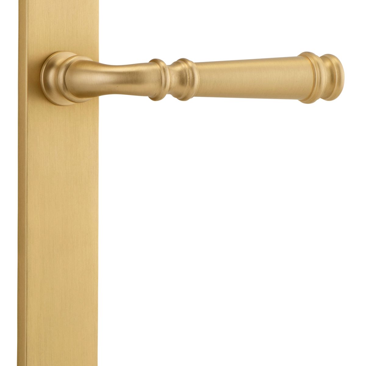 13206 - Verona Lever - Rectangular Backplate - Brushed Brass - Passage