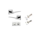 0434KPRIV60 - Como Lever - Square Rose Privacy Kit - Polished Chrome - Privacy