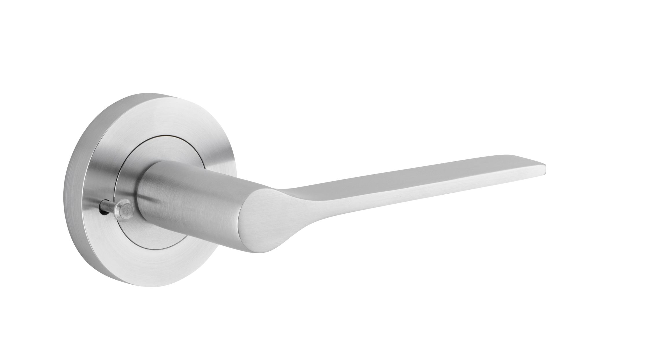 0365KIBPRIV60 - Como Lever - Round Rose Privacy Kit (Inbuilt Privacy) - Brushed Chrome - Privacy