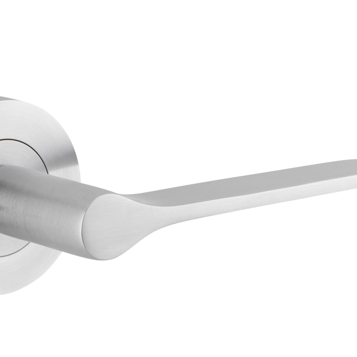 0365KIBPRIV60 - Como Lever - Round Rose Privacy Kit (Inbuilt Privacy) - Brushed Chrome - Privacy