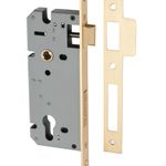 6106 - 85mm Euro Mortice Locks - 45mm Backset - Brushed Brass
