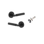 0353KIBPRIV60 - Brunswick Lever - Round Rose Privacy Kit (Inbuilt Privacy) - Matt Black - Privacy