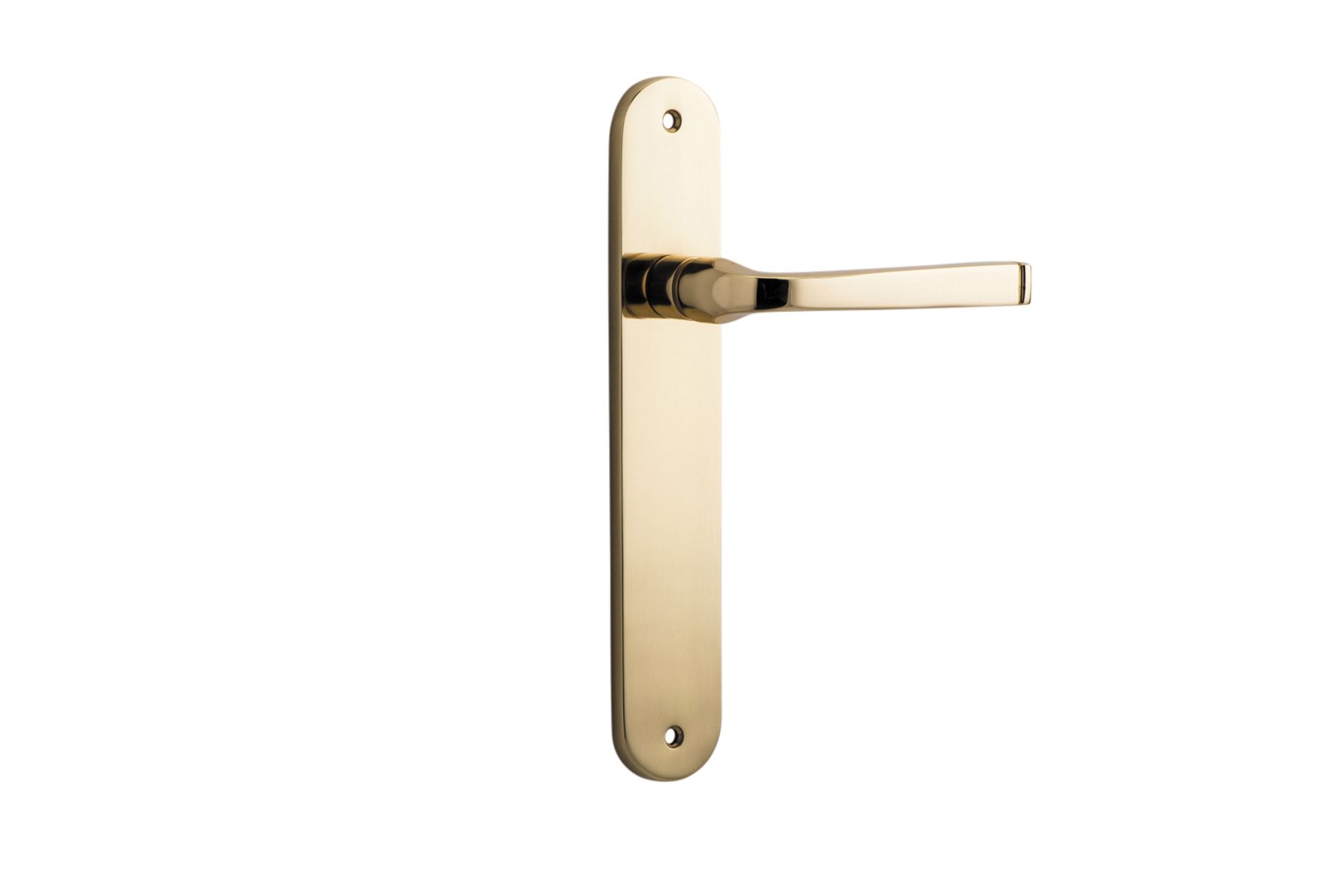 10232 - Annecy Lever - Oval Backplate - Polished Brass - Passage