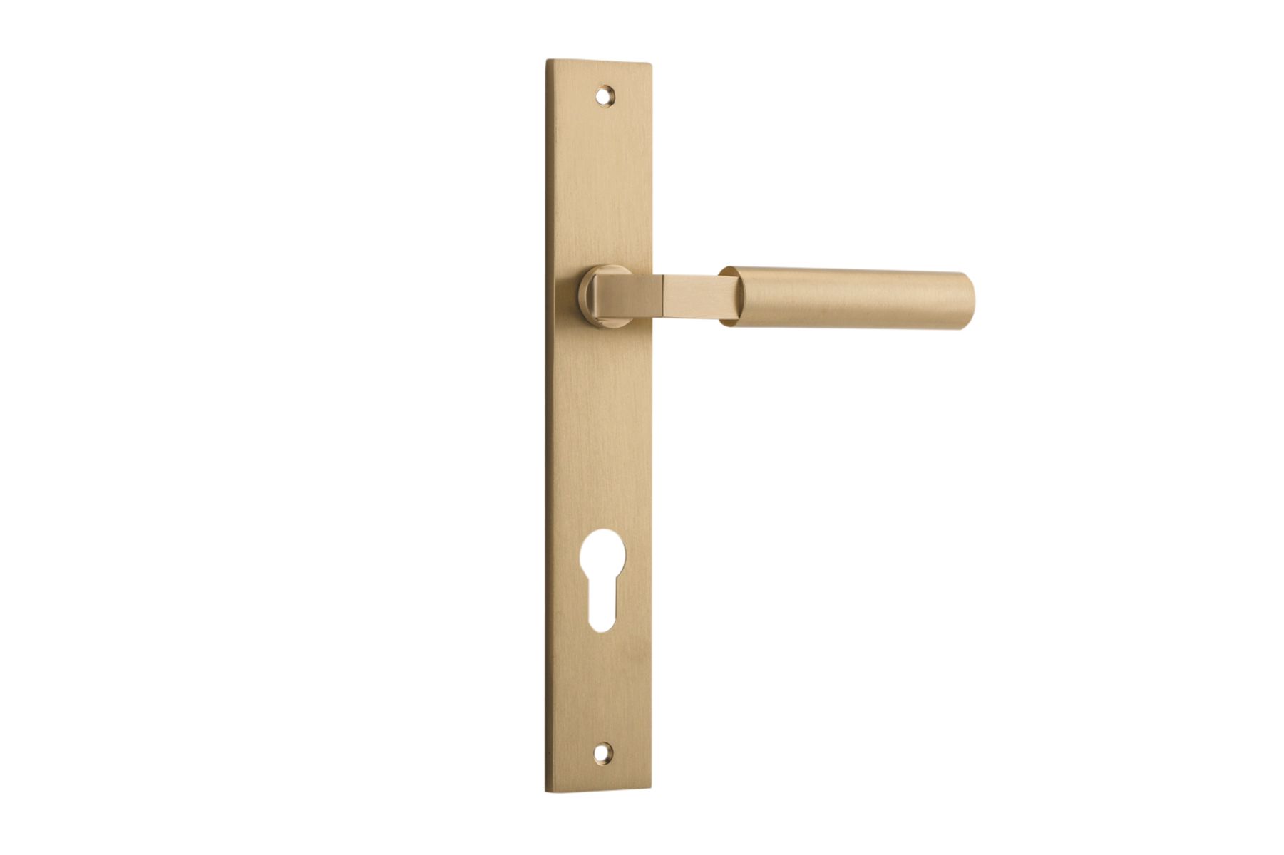15250E85 - Berlin Lever - Rectangular Backplate - Brushed Brass - Entrance