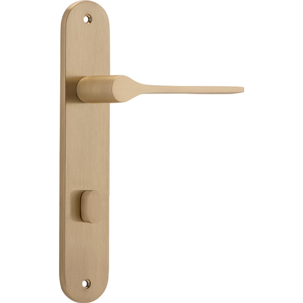 15270P85 - Como Lever - Oval Backplate - Brushed Brass - Privacy