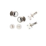 0208KPRIV60 - Cambridge Knob - Round Rose Privacy Kit with Separate Privacy Turn - Polished Nickel - Privacy