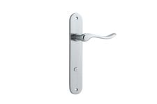 12424P85 - Stirling Lever - Oval Backplate - Brushed Chrome - Privacy