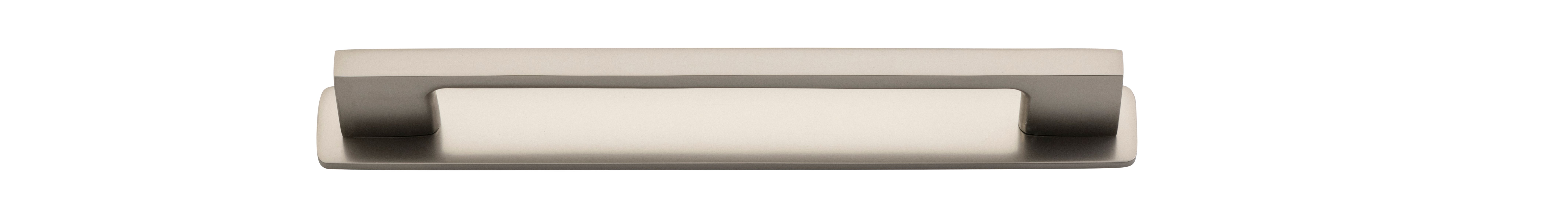 0552B - Cali Cabinet Pull with Backplate - CTC 160mm - Satin Nickel
