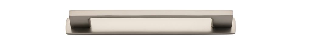 0552B - Cali Cabinet Pull with Backplate - CTC 160mm - Satin Nickel