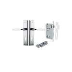 11744KENTR60KT - Annecy Lever - Stepped Backplate Entrance Kit with High Security Lock - Polished Chrome - Entrance
