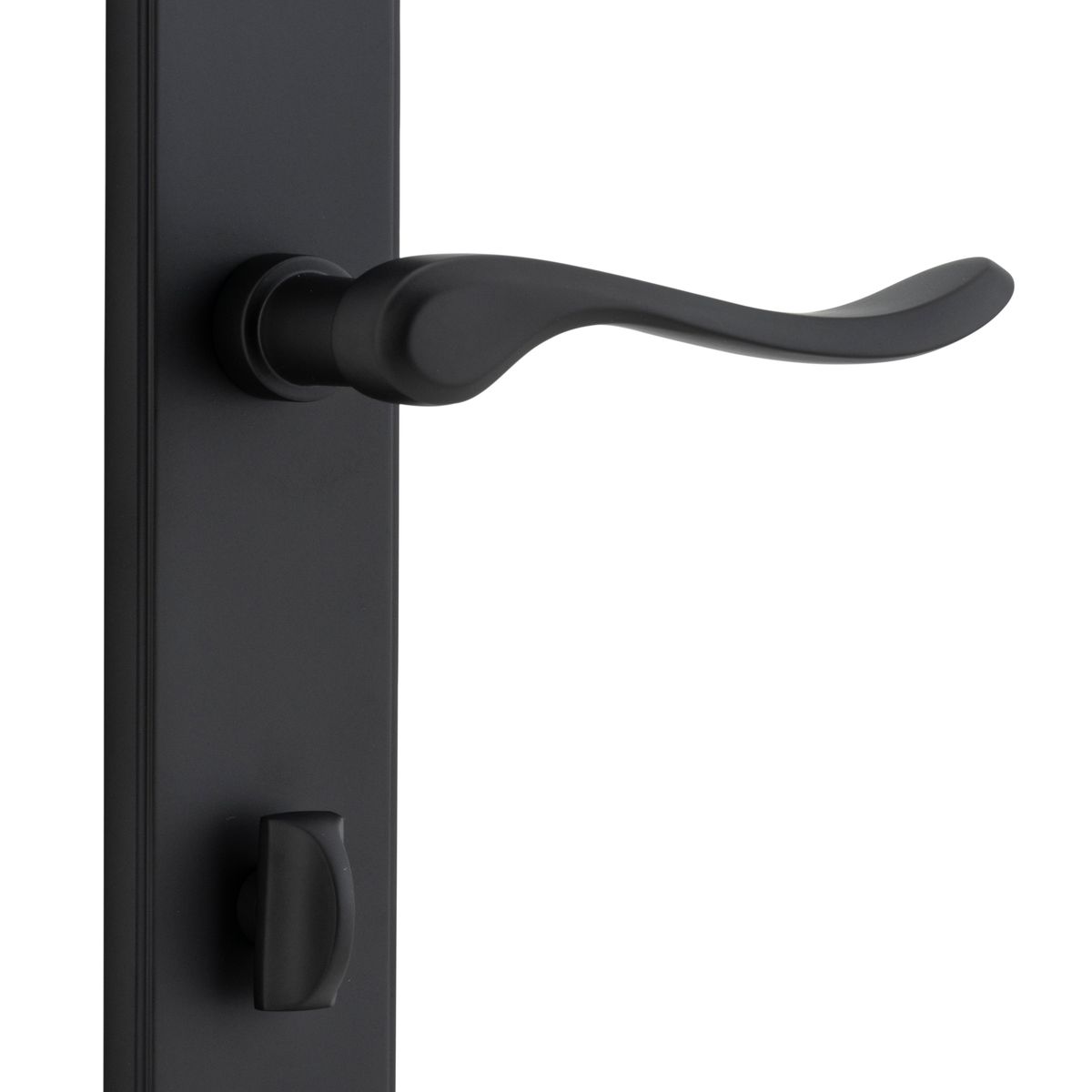 12922P85 - Stirling Lever - Shouldered Backplate - Matt Black - Privacy