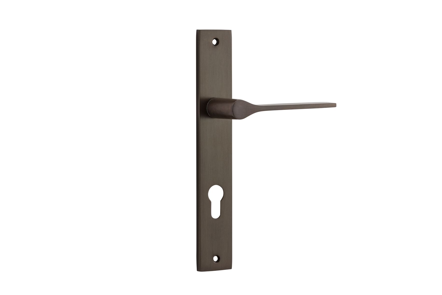 10754E85 - Como Lever - Rectangular Backplate - Signature Brass - Entrance