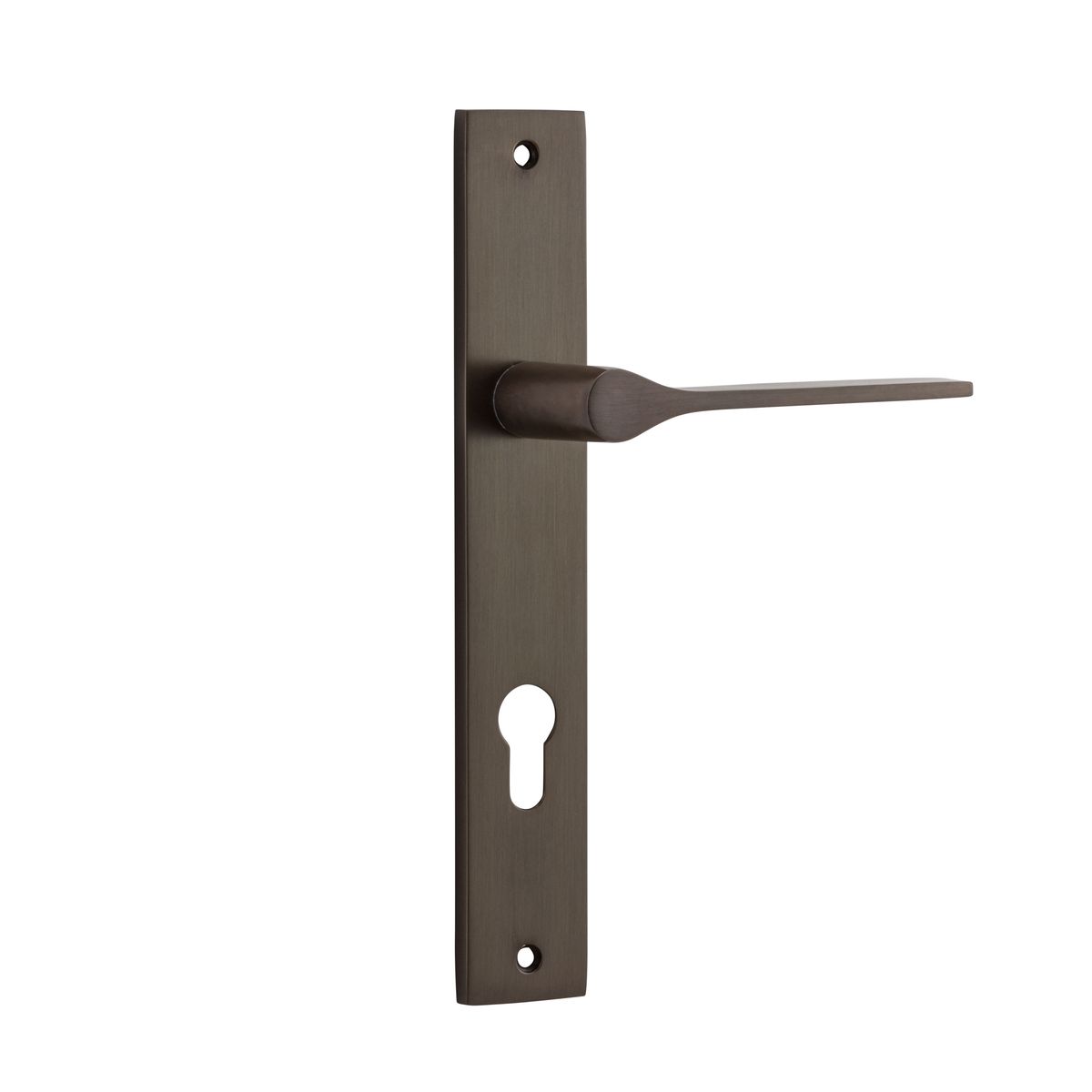10754E85 - Como Lever - Rectangular Backplate - Signature Brass - Entrance
