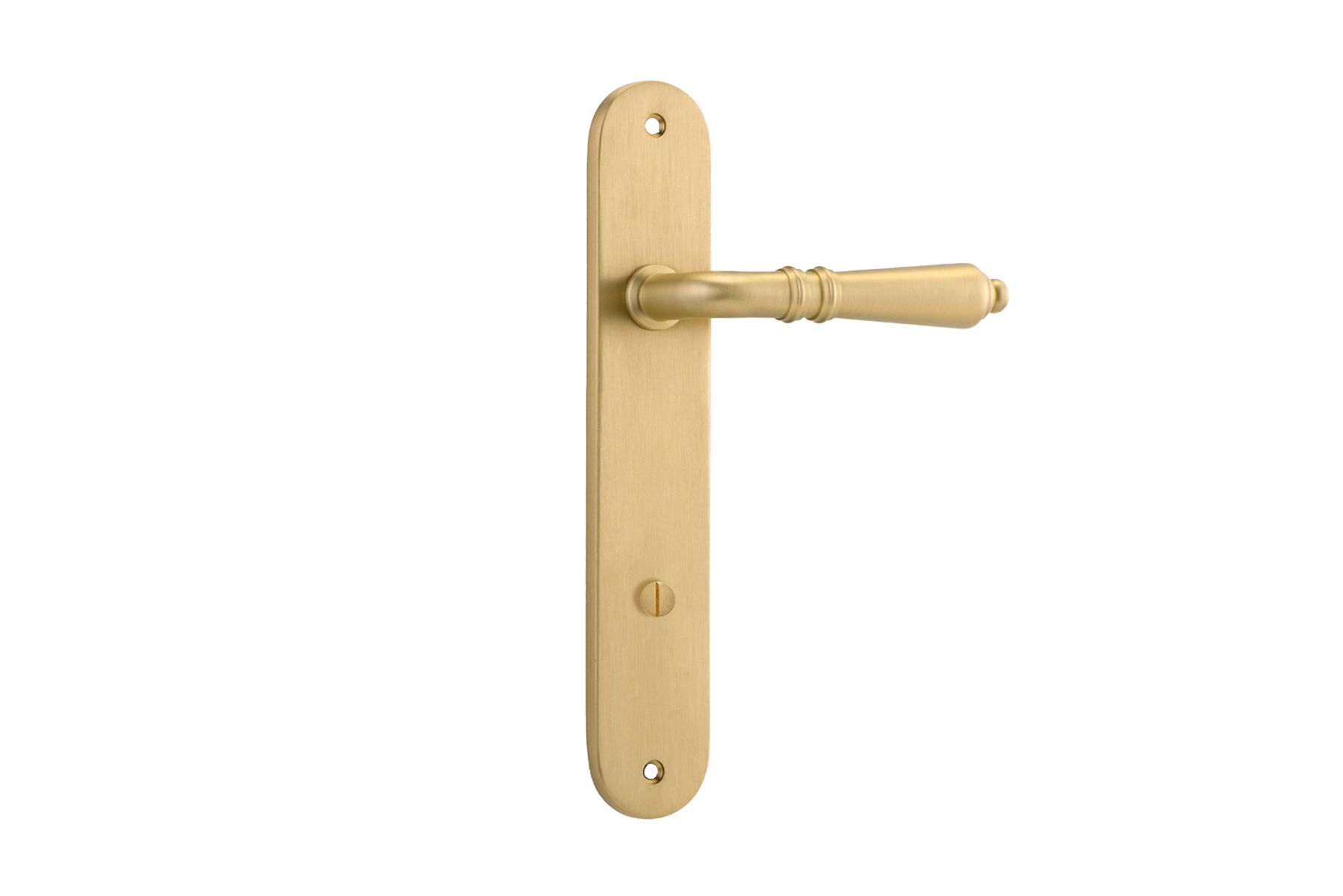 16224P85 - Sarlat Lever - Oval Backplate - Brushed Gold PVD - Privacy