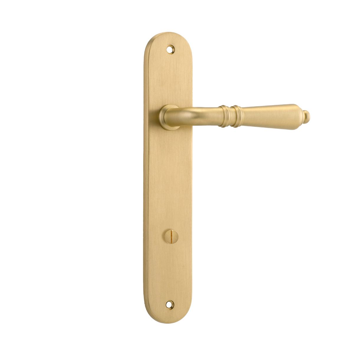 16224P85 - Sarlat Lever - Oval Backplate - Brushed Gold PVD - Privacy