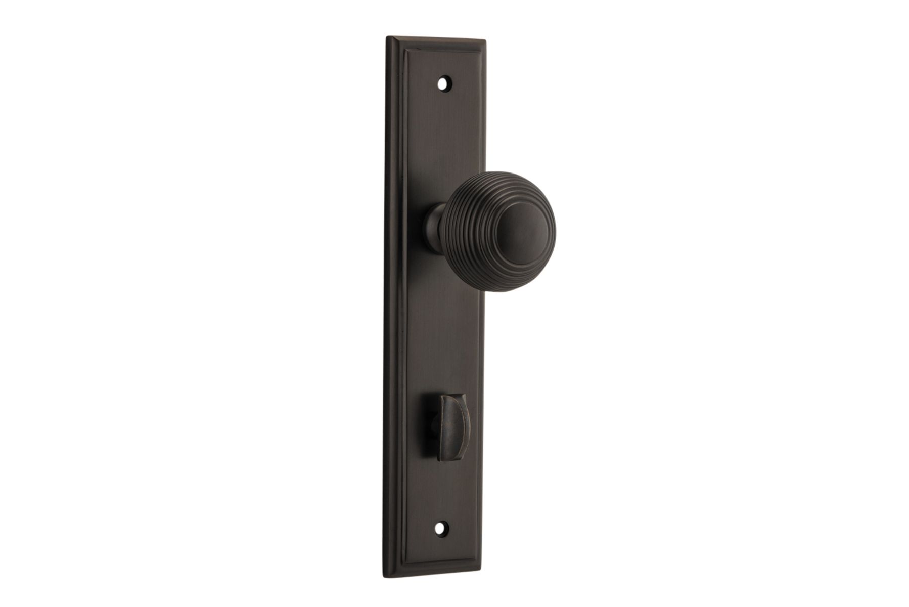 10842P85 - Guildford Knob - Stepped Backplate - Signature Brass - Privacy