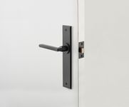 12782 - Baltimore Lever - Chamfered Backplate - Matt Black - Passage