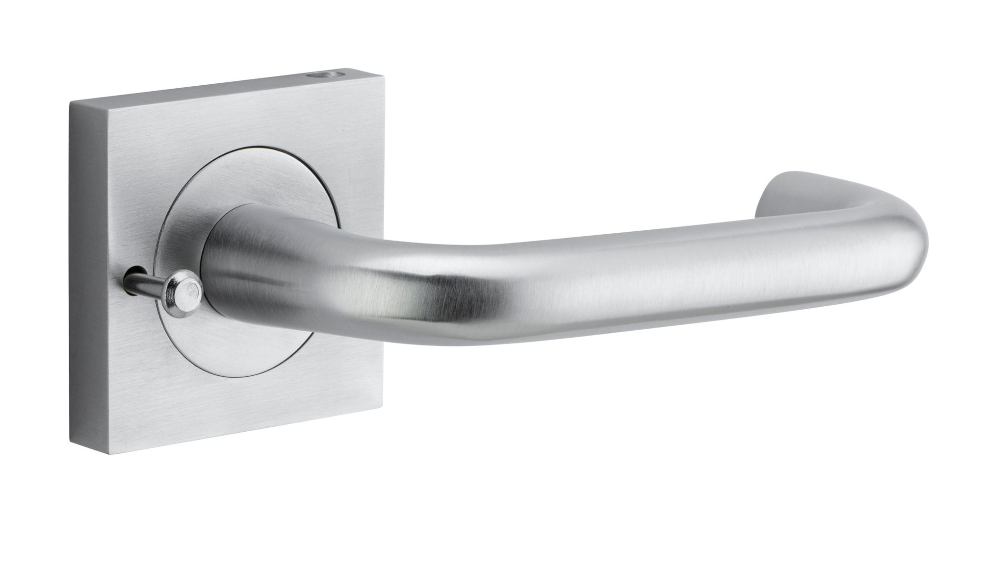 20365KIBPRIV60 - Oslo Lever - Square Rose (Inbuilt Privacy) - Brushed Chrome - Privacy