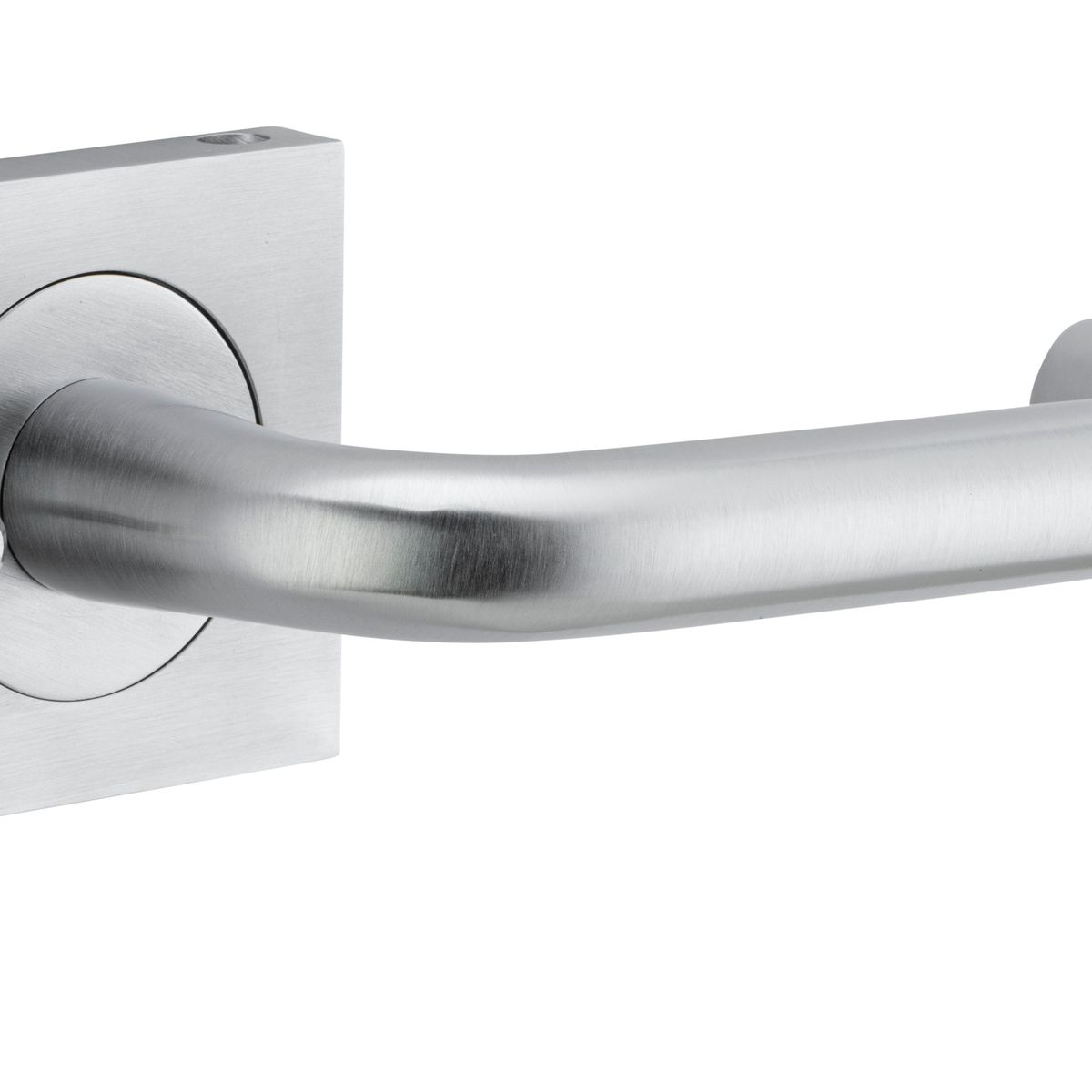 20365KIBPRIV60 - Oslo Lever - Square Rose (Inbuilt Privacy) - Brushed Chrome - Privacy