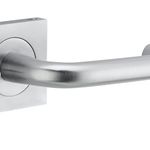 20365KIBPRIV60 - Oslo Lever - Square Rose (Inbuilt Privacy) - Brushed Chrome - Privacy