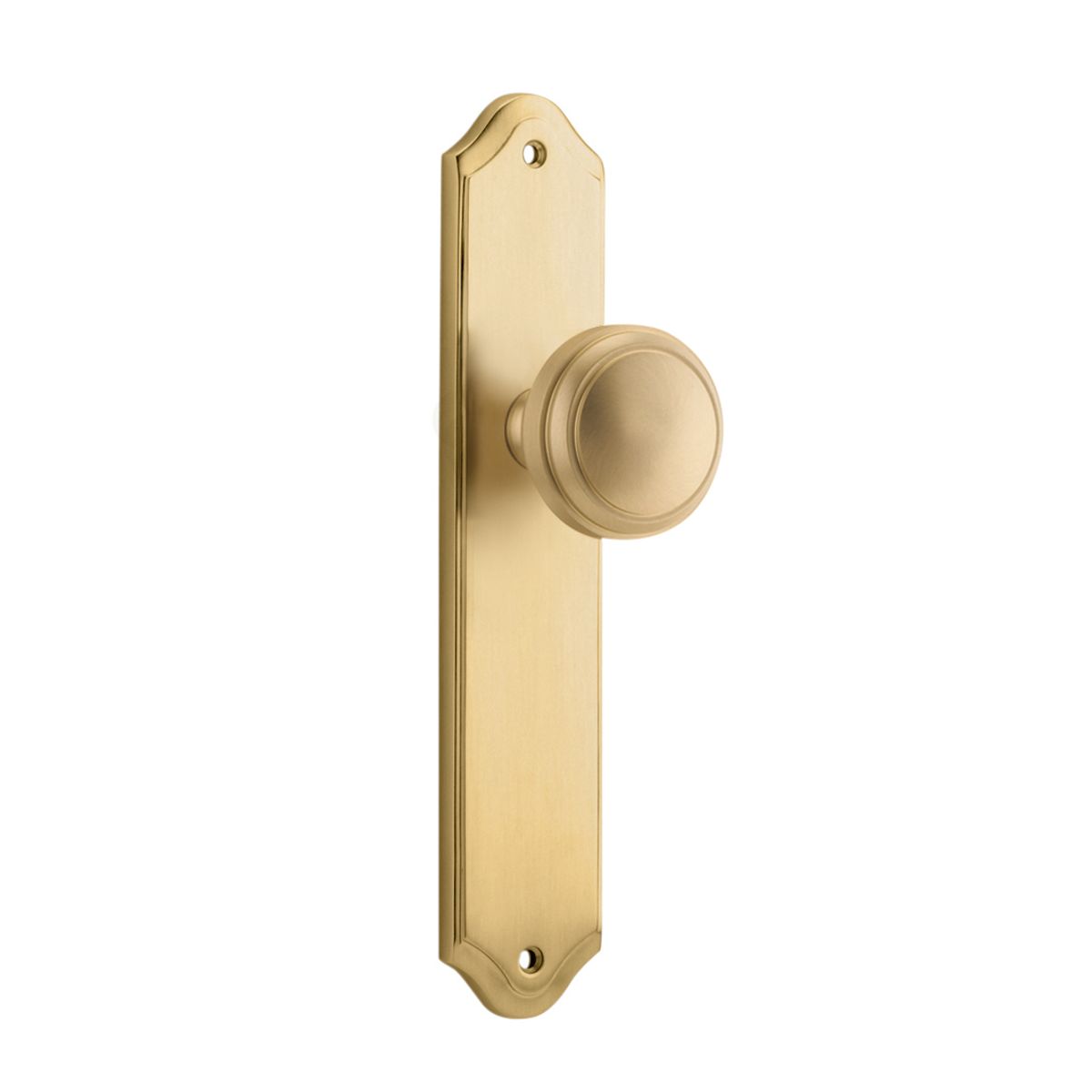15326 - Paddington Knob - Shouldered Backplate - Brushed Brass - Passage