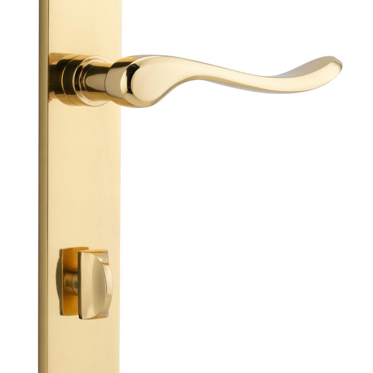 10420P85 - Stirling Lever - Rectangular Backplate - Polished Brass - Privacy