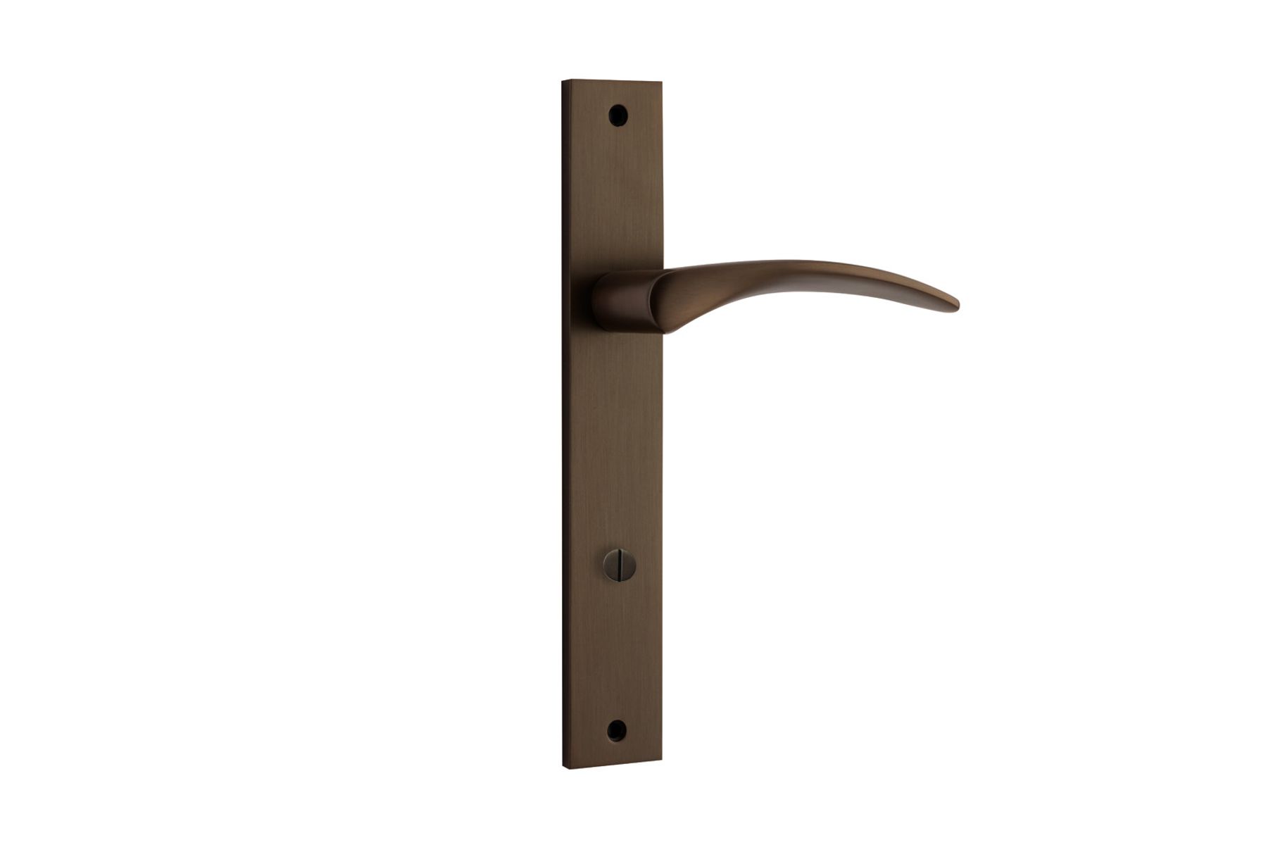10704P85 - Oxford Lever - Rectangular Backplate - Signature Brass - Privacy