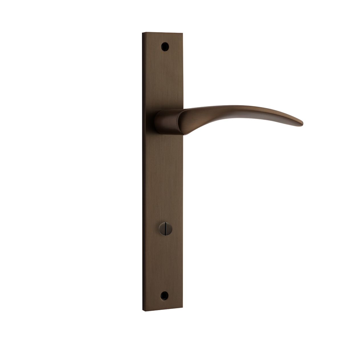 10704P85 - Oxford Lever - Rectangular Backplate - Signature Brass - Privacy