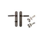 10768KPRIV60 - Brunswick Lever - Oval Backplate Privacy Kit - Signature Brass - Privacy