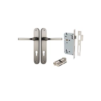 Annecy Lever - Oval Backplate Entrance Kit with High Security Lock