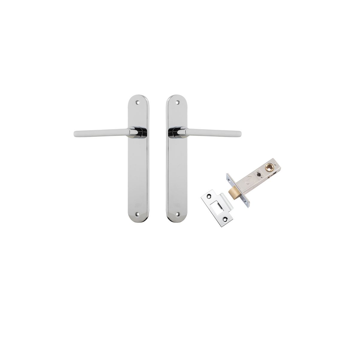11726KPASS60 - Baltimore Lever - Oval Backplate Passage Kit - Polished Chrome - Passage