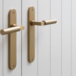 15266 - Berlin Lever - Oval Backplate - Brushed Brass - Passage