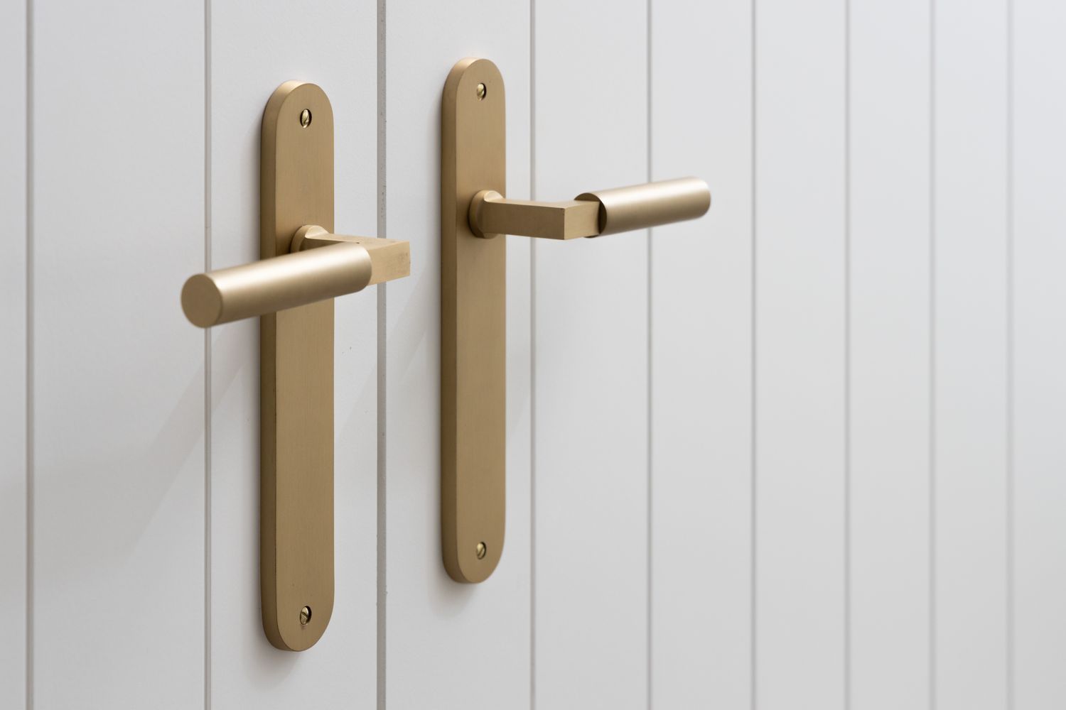 10766E85 - Berlin Lever - Oval Backplate - Signature Brass - Entrance