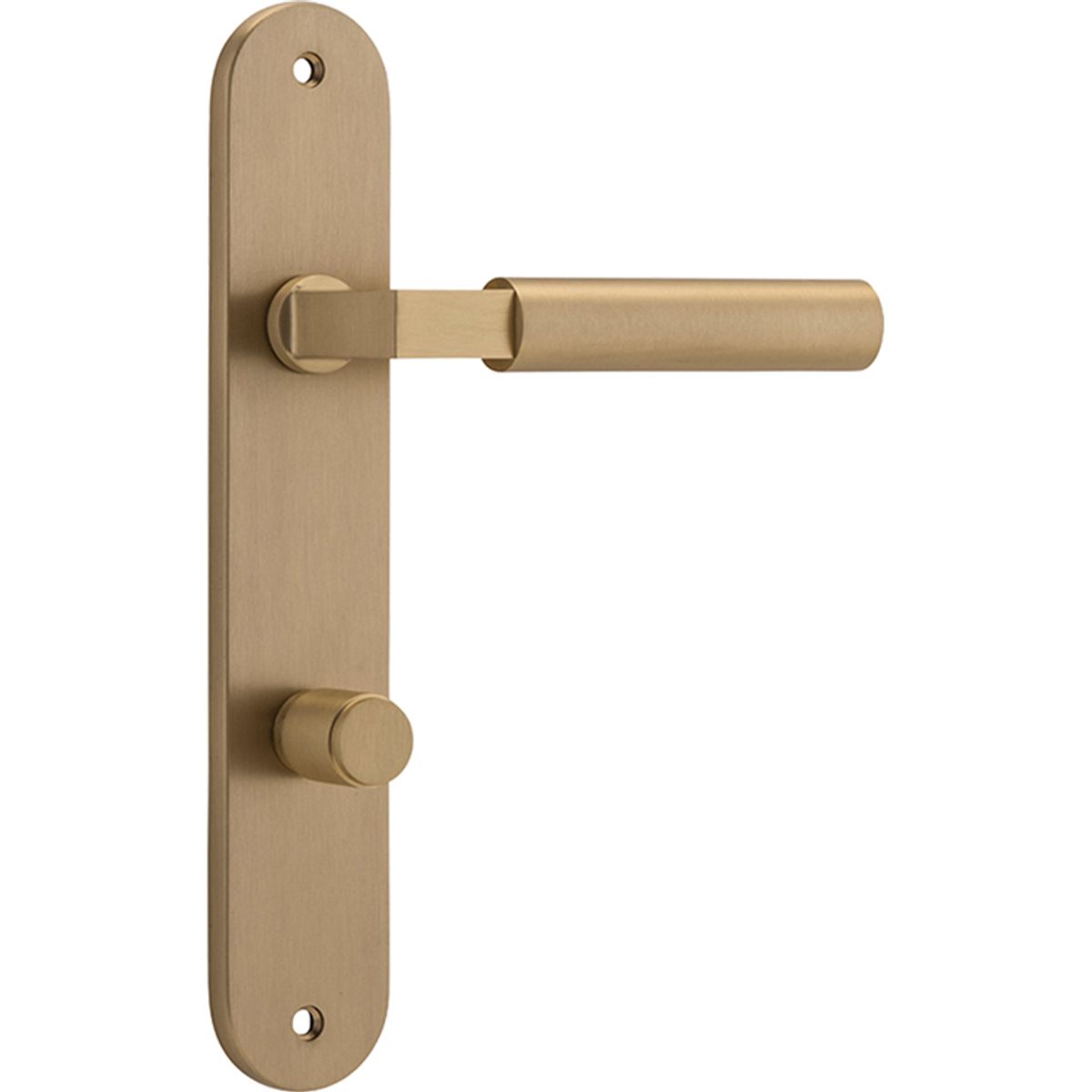 15266P85 - Berlin Lever - Oval Backplate - Brushed Brass - Privacy