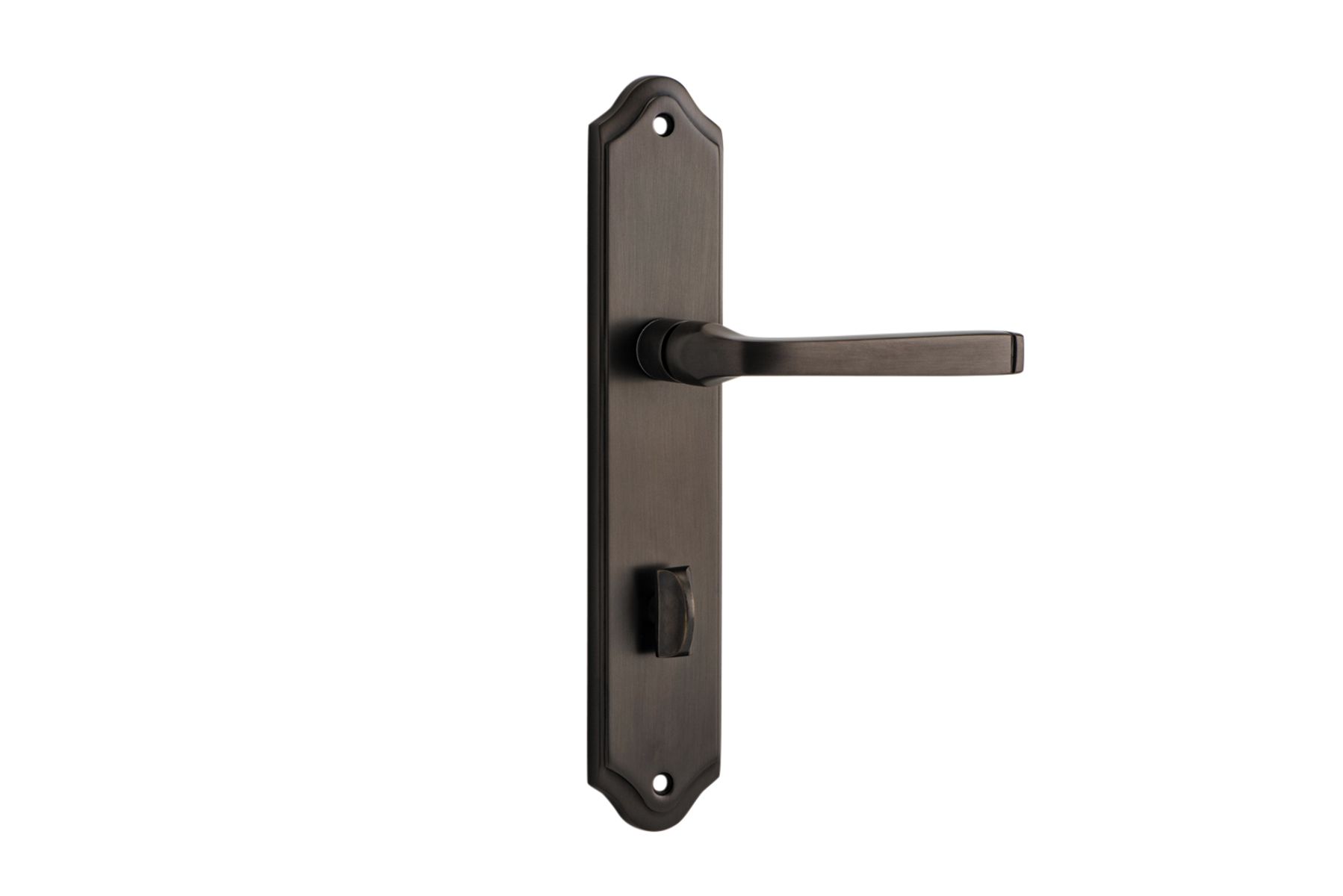 10720P85 - Annecy Lever - Shouldered Backplate - Signature Brass - Privacy