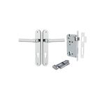 11900KENTR60KT - Helsinki Lever - Oval Backplate Entrance Kit with High Security Lock - Polished Chrome - Entrance