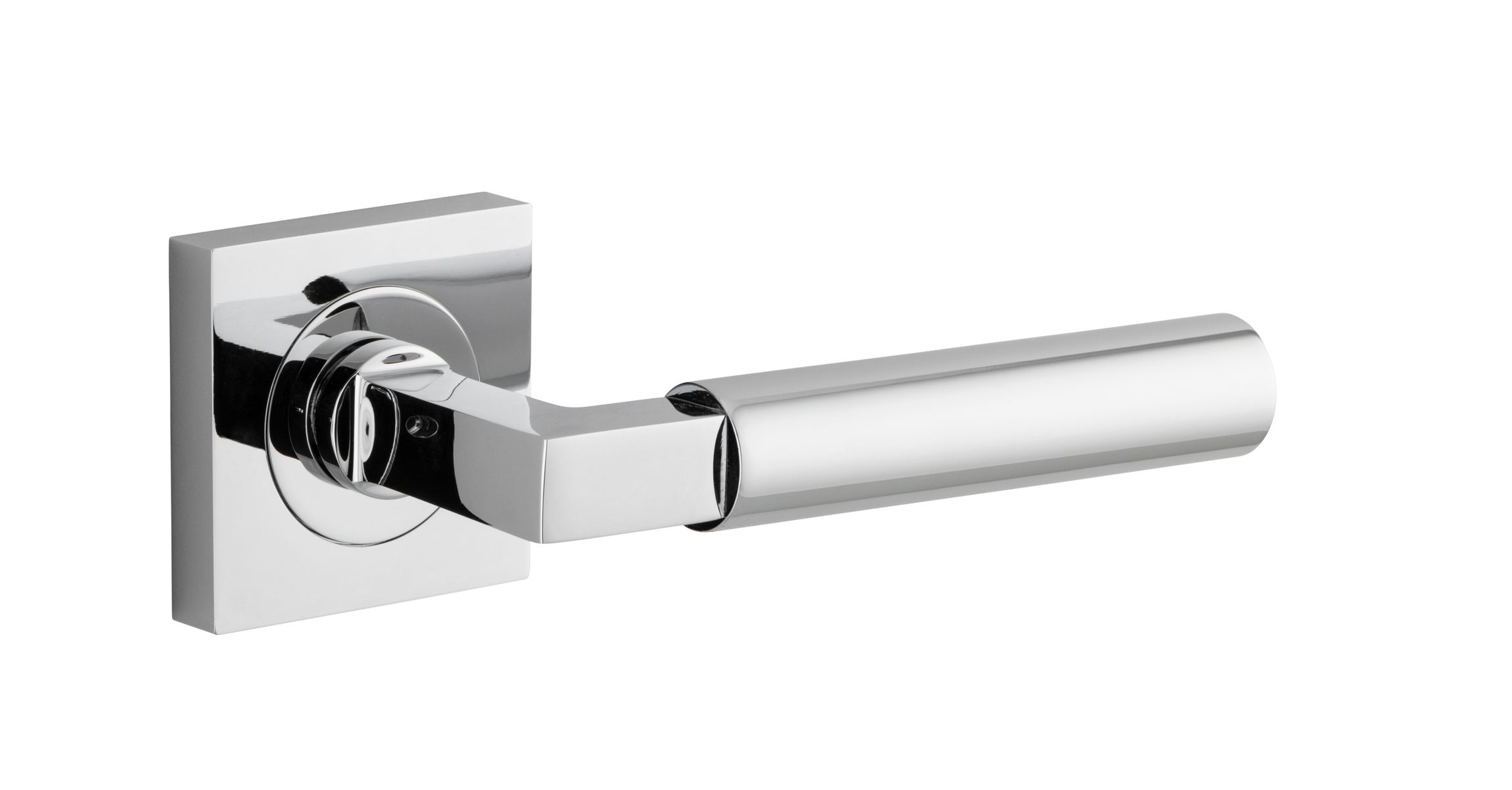 0414 - Berlin Lever - Square Rose - Polished Chrome - Passage