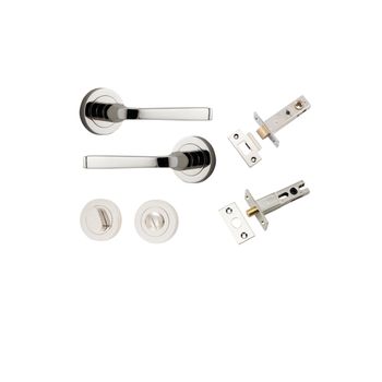 Annecy Lever - Round Rose Privacy Kit with Separate Privacy Turn