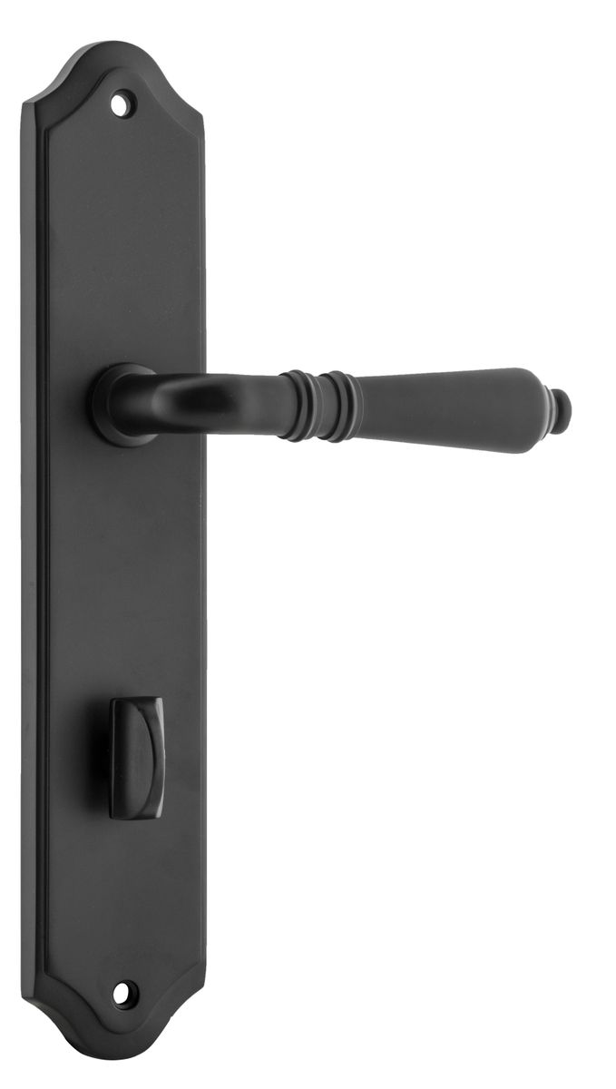 12712P85 - Sarlat Lever - Shouldered Backplate - Matt Black - Privacy