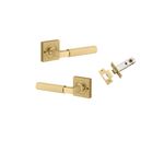 16269KIBPRIV60 - Brunswick Lever - Square Rose Privacy Kit (Inbuilt Privacy) - Brushed Gold PVD - Privacy
