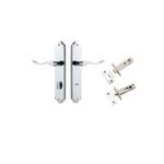 11922KPRIV60 - Stirling Lever - Shouldered Backplate Privacy Kit with Privacy Turn - Polished Chrome - Privacy