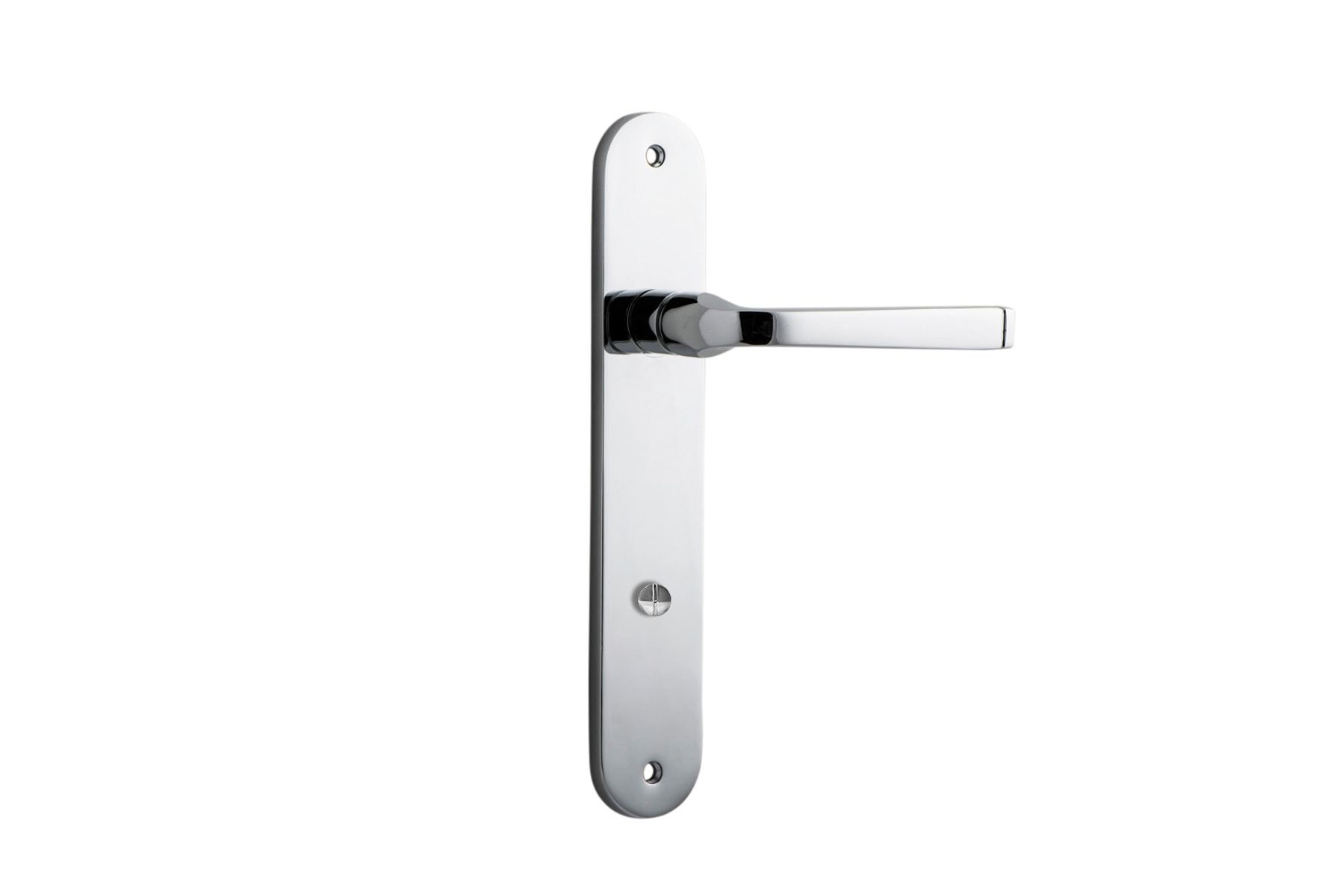 11732P85 - Annecy Lever - Oval Backplate - Polished Chrome - Privacy