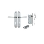 12374KENTR60KK - Copenhagen Lever - Shouldered Backplate Entrance Kit with High Security Lock - Brushed Chrome - Entrance