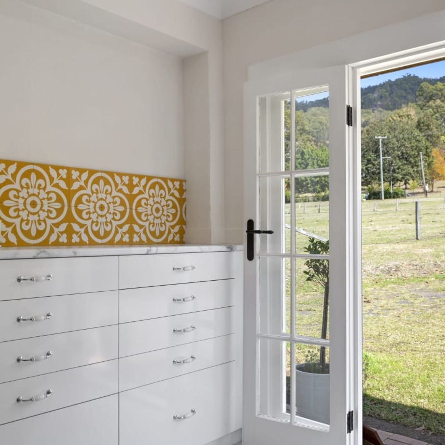 12224KPASS60 - Sarlat Lever - Oval Backplate Passage Kit - Brushed Chrome - Passage