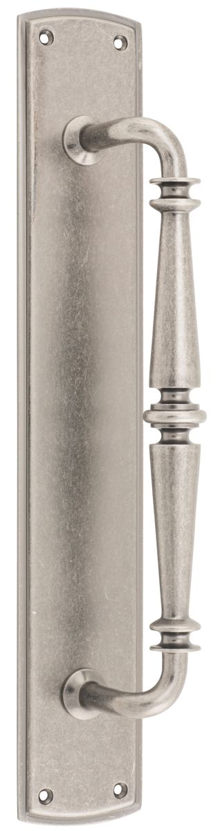 9347 - Sarlat Pull Handle on Backplate - Distressed Nickel