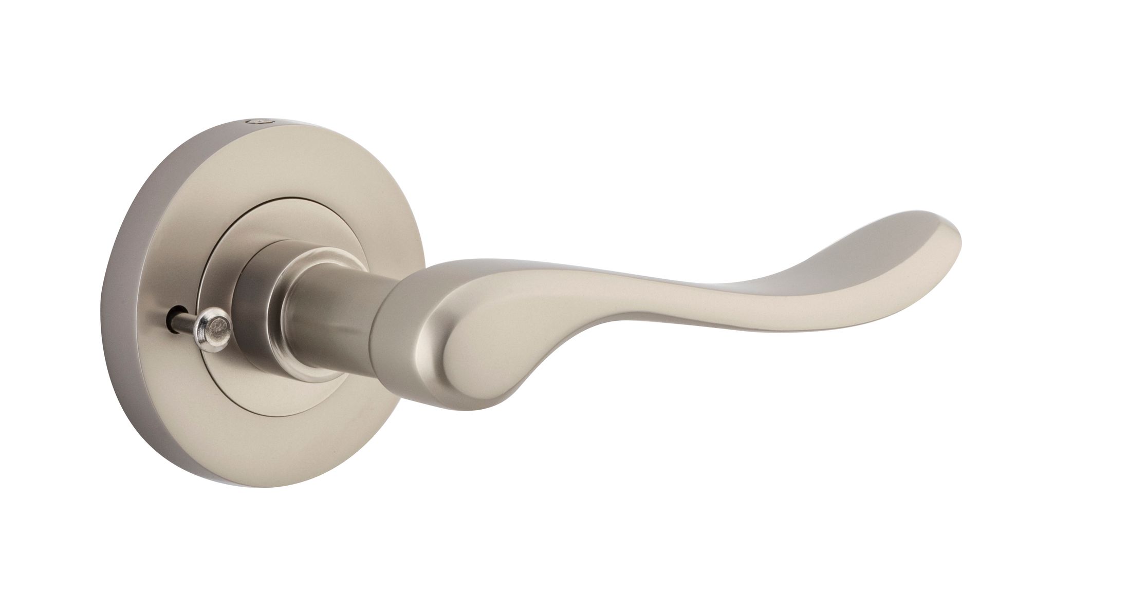 20799KIBPRIV60 - Stirling Lever - Round Rose (Inbuilt Privacy) - Satin Nickel - Privacy