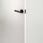 24003KIBPRIV60 - Puerto Lever - Round Rose (Inbuilt Privacy) - Matt Black - Privacy