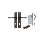 10788KENTR60KT - Annecy Lever - Chamfered Backplate Entrance Kit with High Security Lock - Signature Brass - Entrance