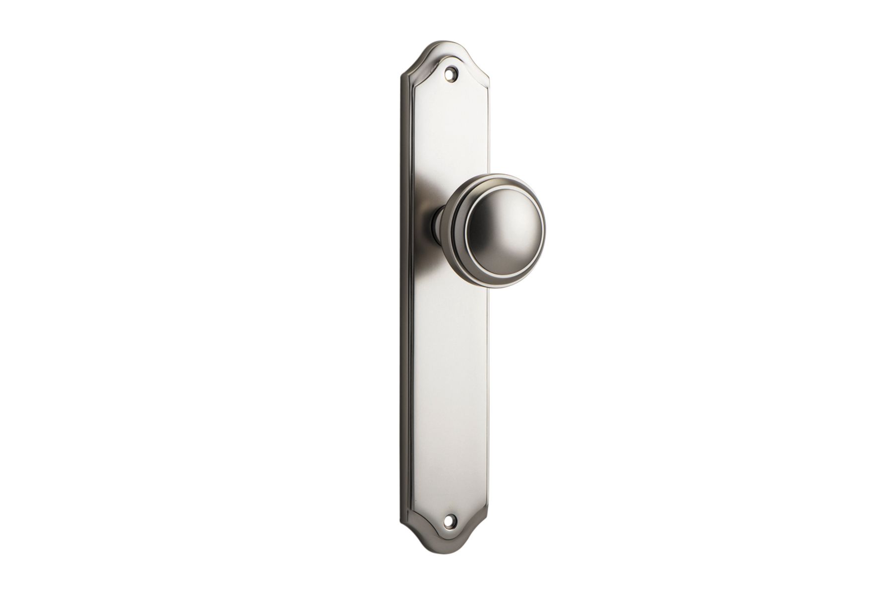 14826 - Paddington Knob - Shouldered Backplate - Satin Nickel - Passage
